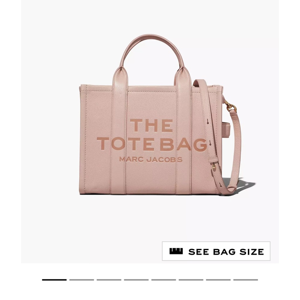 New! Marc Jacobs medium tote + thick rose strap